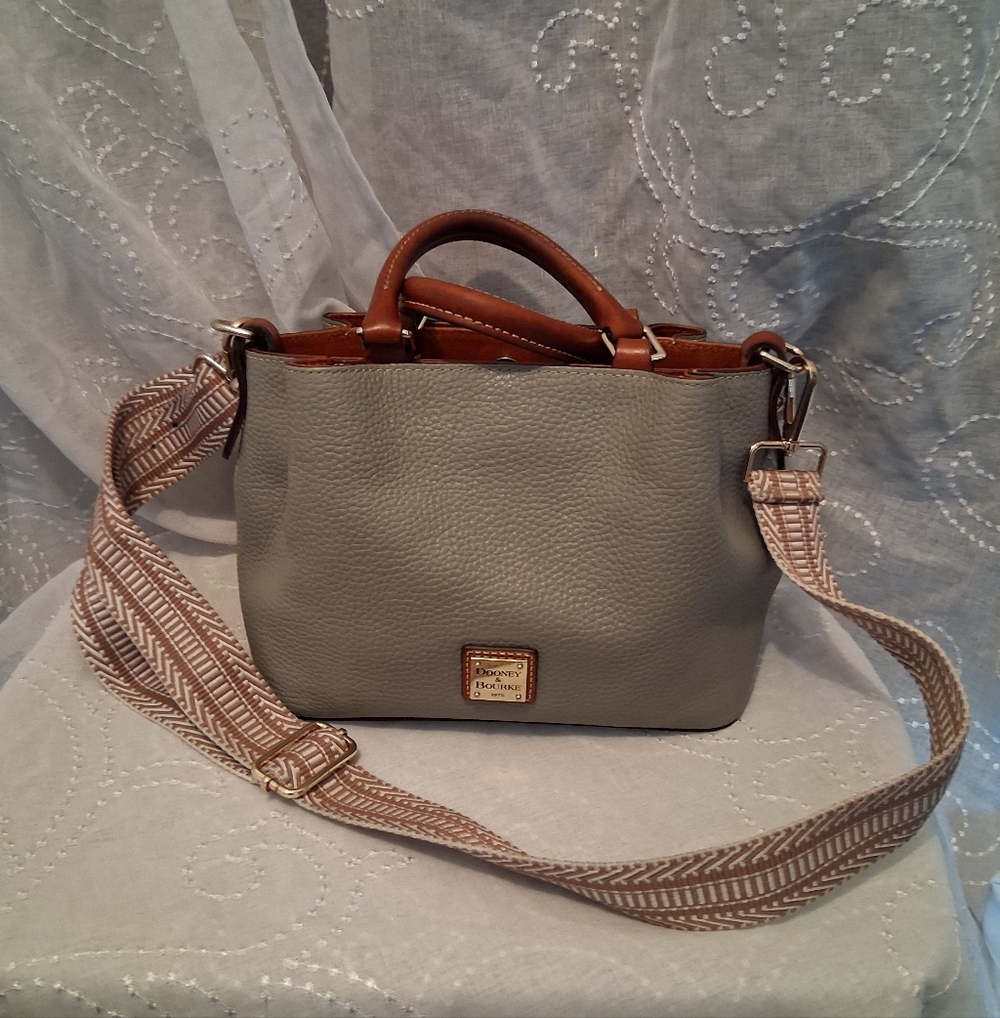 Dooney & Bourke Small Barlow Gray Pebbled Leather Handbag